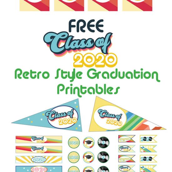Free 2020 Retro Style Graduation Printables