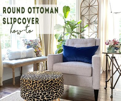 Round Ottoman Slipcover How-to