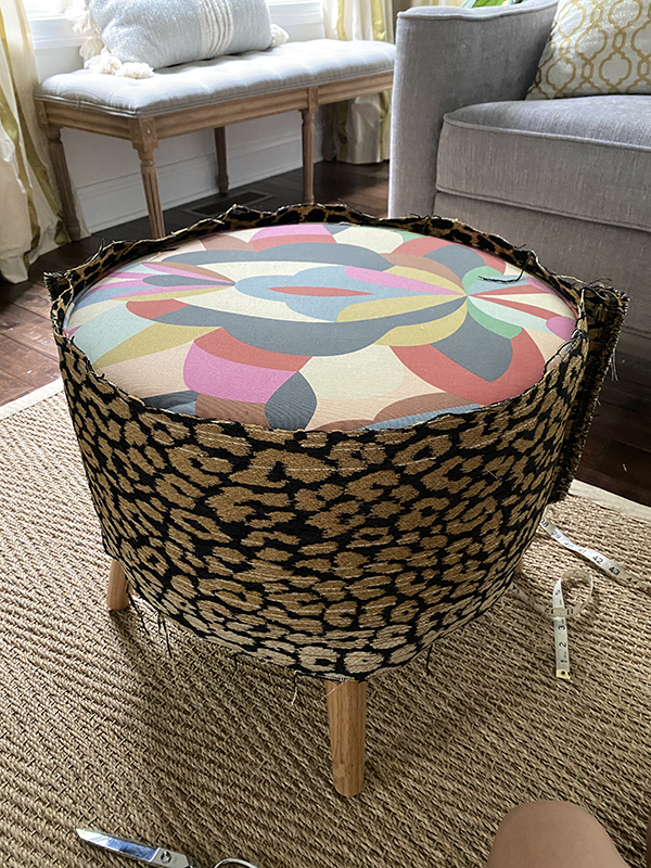 Round Ottoman Slipcover How To Less, Round Ottoman Slipcover