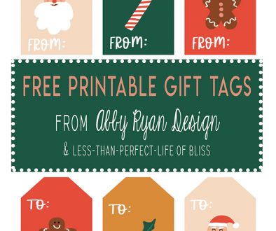 Free Printable Christmas Tags {from Abby Ryan Designs!}