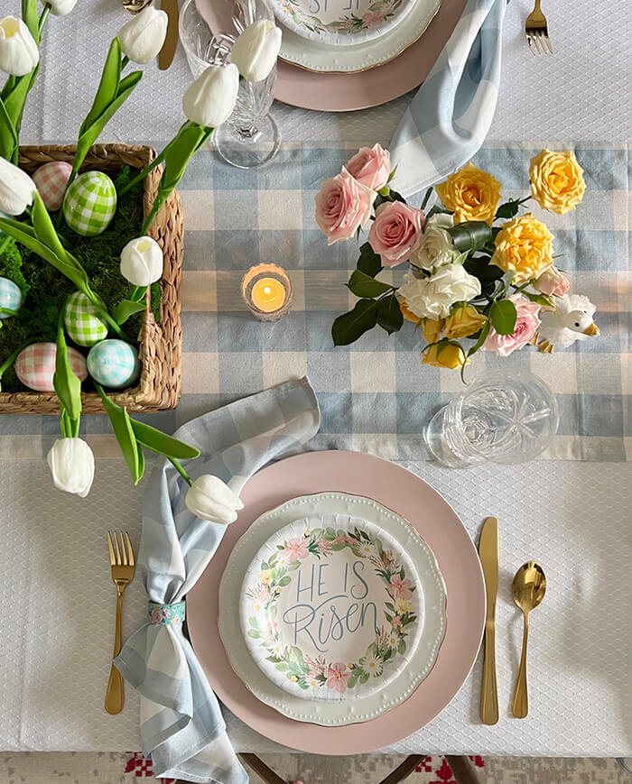 Simple Easter Tablescape – Less Than Perfect Life of Bliss